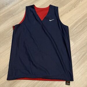 Vintage Nike NBA Shirt Boys XXXL Blue Red Reversible Jersey‎ Tank Top Watch Pic